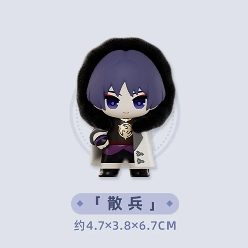 Mihoyo Genshin Impact Fatui Harbinger Q Version Series Blind Box Desktop Mini Doll Model Toys Trend Decoration Surprise