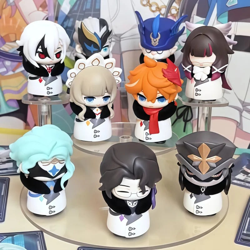 Mihoyo Genshin Impact Fatui Harbinger Q Version Series Blind Box Desktop Mini Doll Model Toys Trend Decoration Surprise