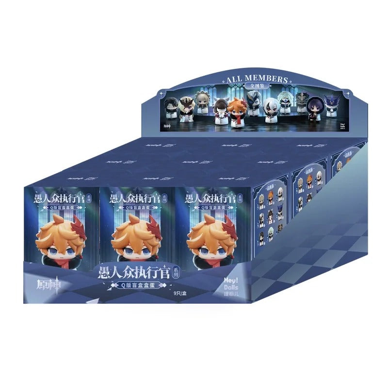 Mihoyo Genshin Impact Fatui Harbinger Q Version Series Blind Box Desktop Mini Doll Model Toys Trend Decoration Surprise